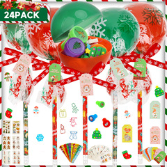 2025クロスボーダークリスマスロリポップパーティーおもちゃセットDIY子供クリスマス交換プレゼント文房具セット