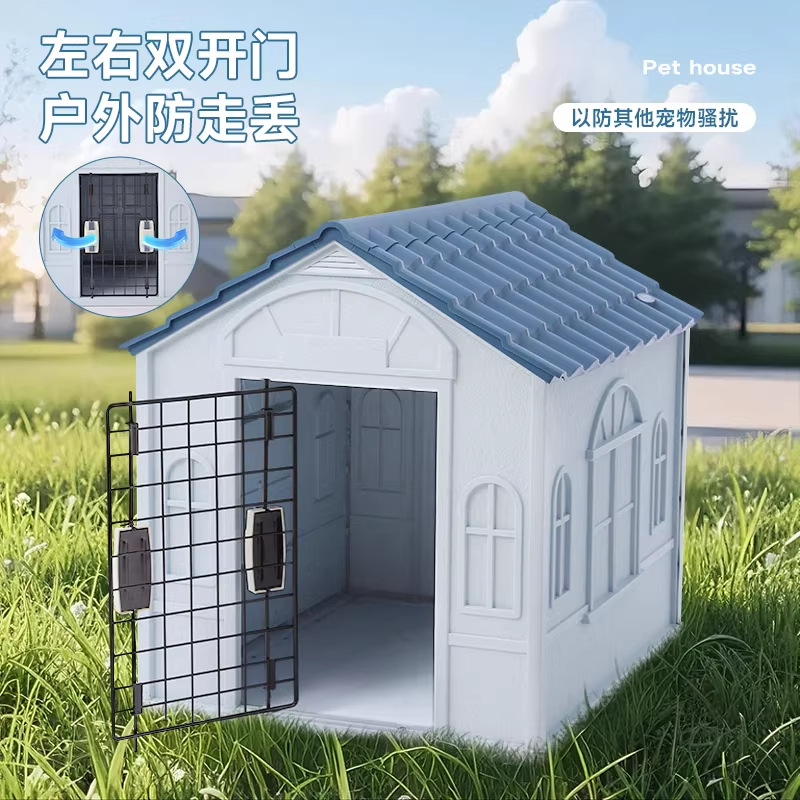 Casa para gatos al aire libre Four Seasons Universal Impermeable Cerrado Seguridad Seguridad Casa de escape para gatos de verano