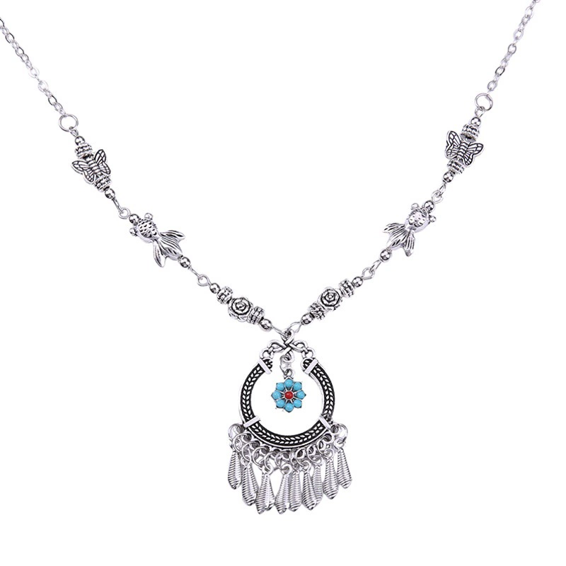 Тибетский этнический стиль кисточка на лоб цепочка женский ретро Экзотический стиль украшения на лоб кулон для бровей антикварное фото головной убор ожерелье