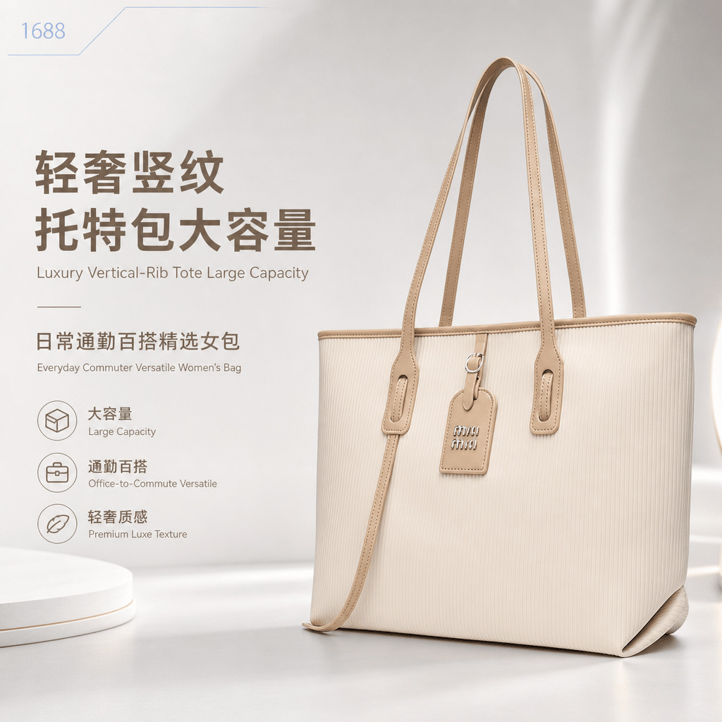 包包女2025新款外贸软皮单肩包通勤大容量托特包简约女手提包大包