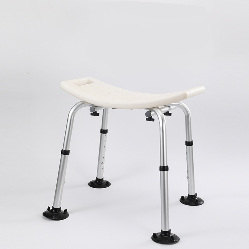 Silla de baño para ancianos Silla de ducha taburete de baño de aleación de aluminio taburete de baño antideslizante baño extraíble plegable de almacenamiento