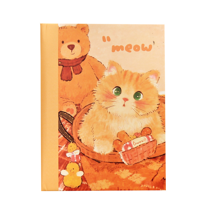 Mr. Paper A7, diario de Ao Woo, lindo y cálido, libro de cuentas manual de miau, cuaderno de notas de mensaje de estudiante, cuaderno