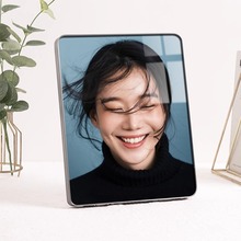 水晶摆台私照相框大韩烤瓷摆件婚纱照片制作相片放大洗照片高级感