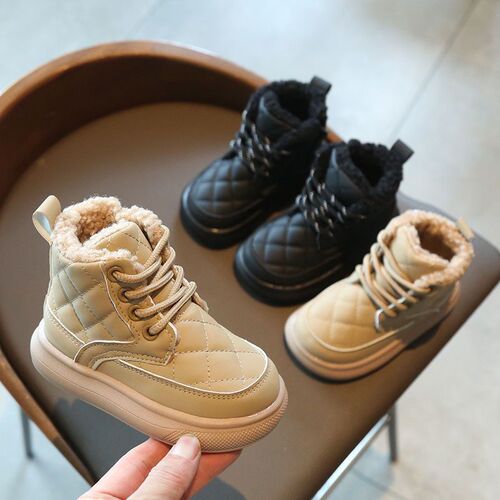New Thick Winter Warm Casual Kids Cotton Boots for Both Boys and Girls, Martin Boots, Sporty and Durable, Double Layer Cotton Shoes