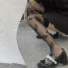 New product gentle girl dark rose thigh socks white French retro flowers stockings over knee socks