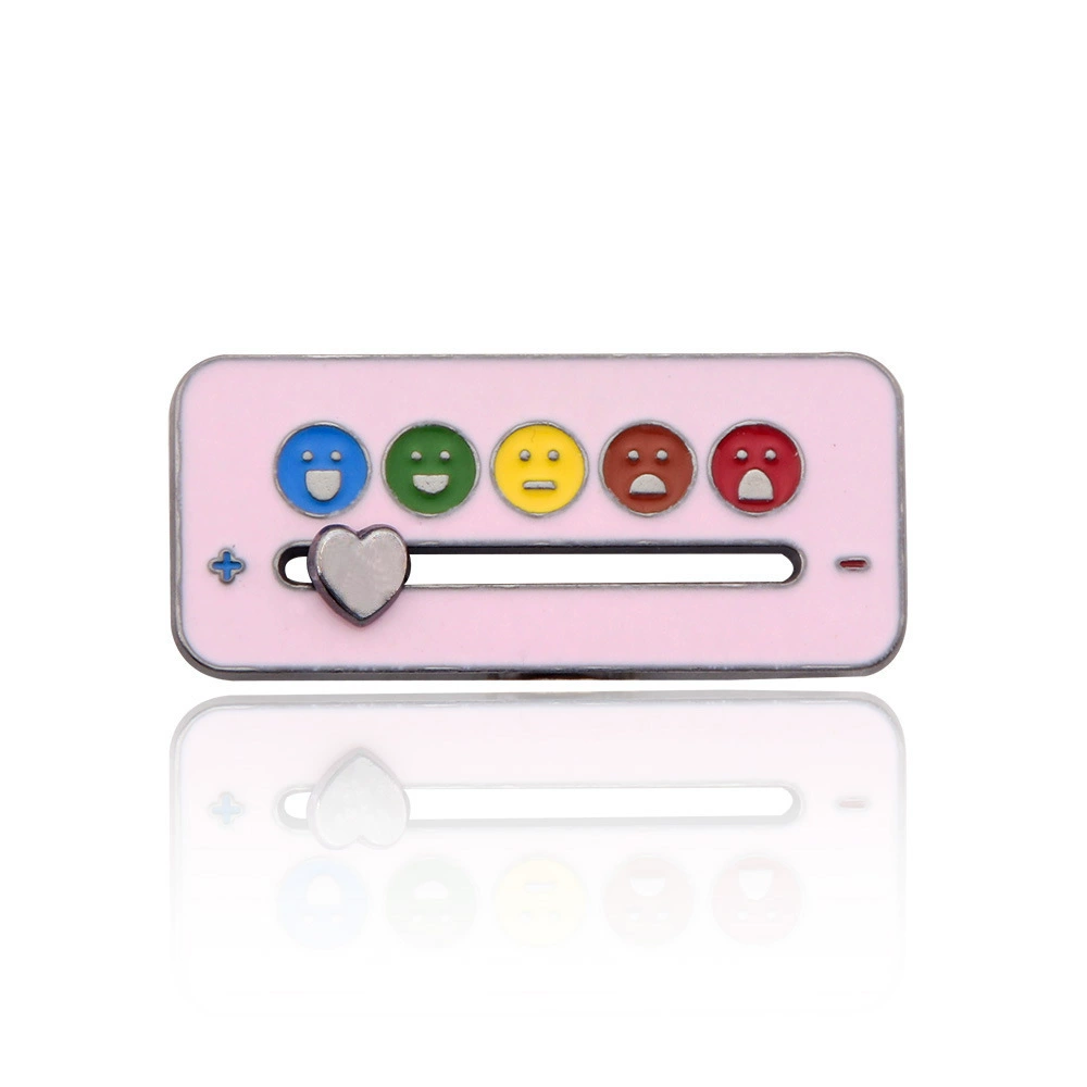 Rainbow emotional adjustable keychain, badge, brooch