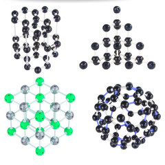 Carbon allotrope crystal structure model 23mmC60 graphite diamond sodium chloride molecular teaching aids