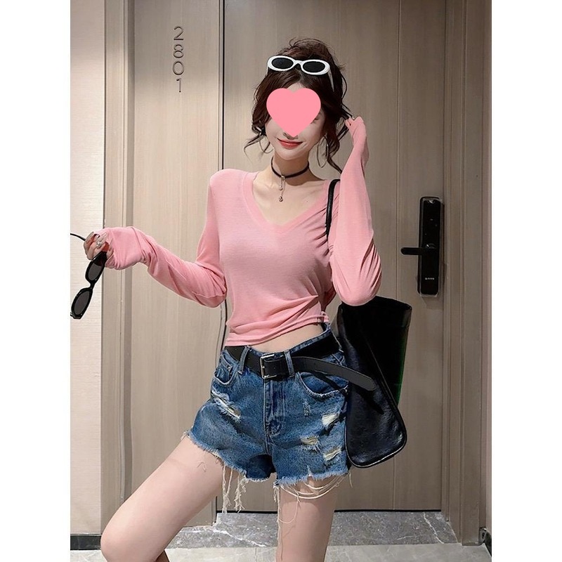 【CCDZ】夏季新品时尚百搭显瘦V领轻薄款防晒上衣女|undefined