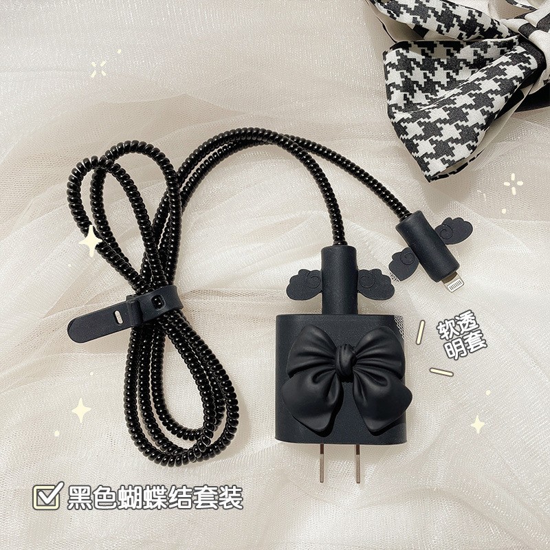Aplicable para Apple 20w cargador cubierta iPhone15pro / 14 / 13 / 12 cable de datos anti-ruptura cuerda de bobinado