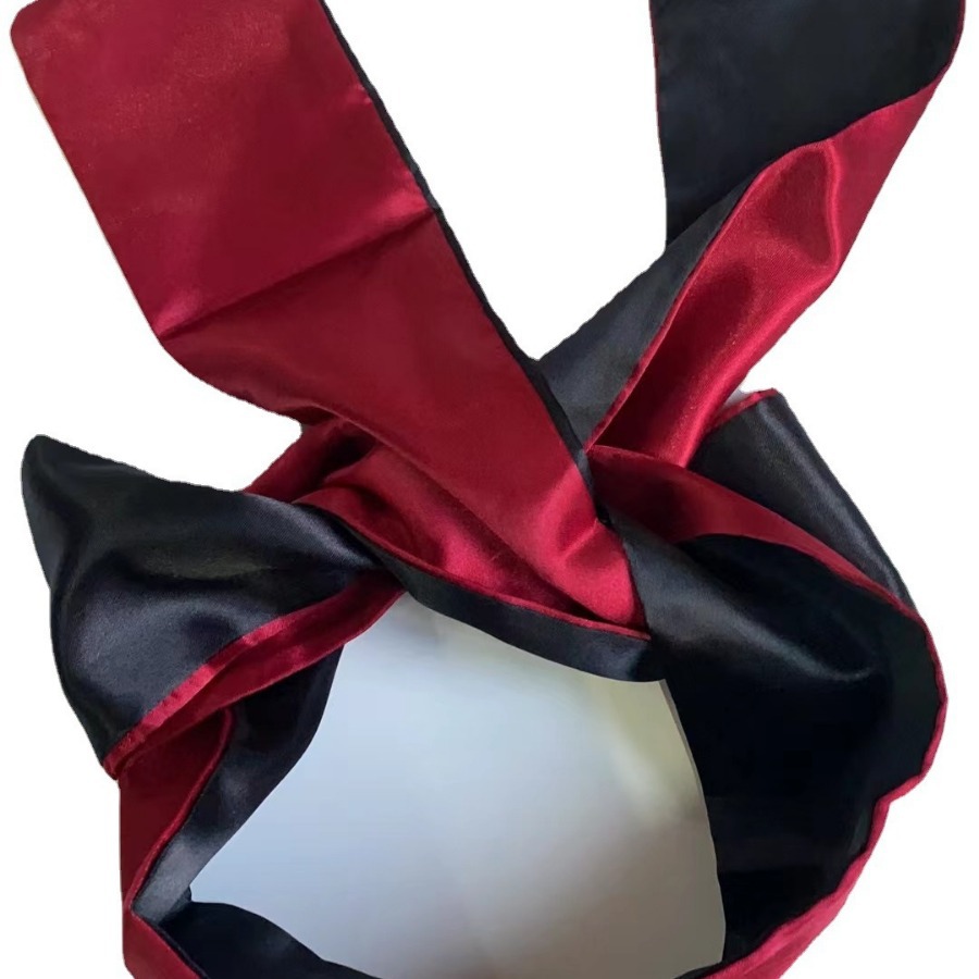 Cinta con los ojos vendados máscara de ojo seductora joyería prohibida sexy ojo que cubre la cinta de seda de doble cara coqueteo vinculante correa de mano