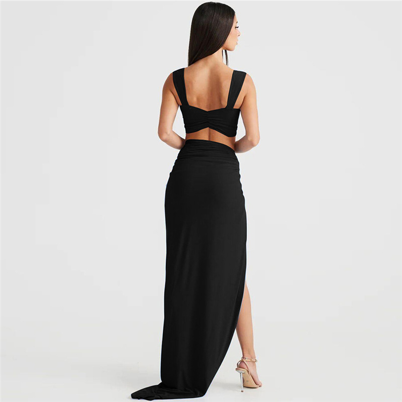 European And American Style 2024 Spring New Cross-border Women's Clothing, Sexy Cropped Tank Top With High-waisted_ecoleips.com