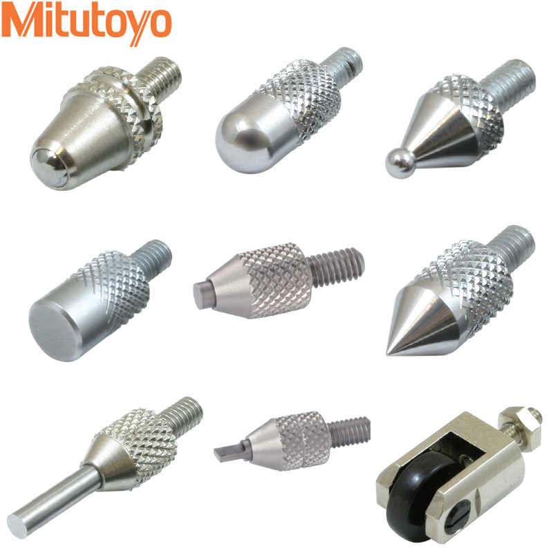 三丰137257针形测头21AZB765百分表锥形测针901954滚轴形测头配件