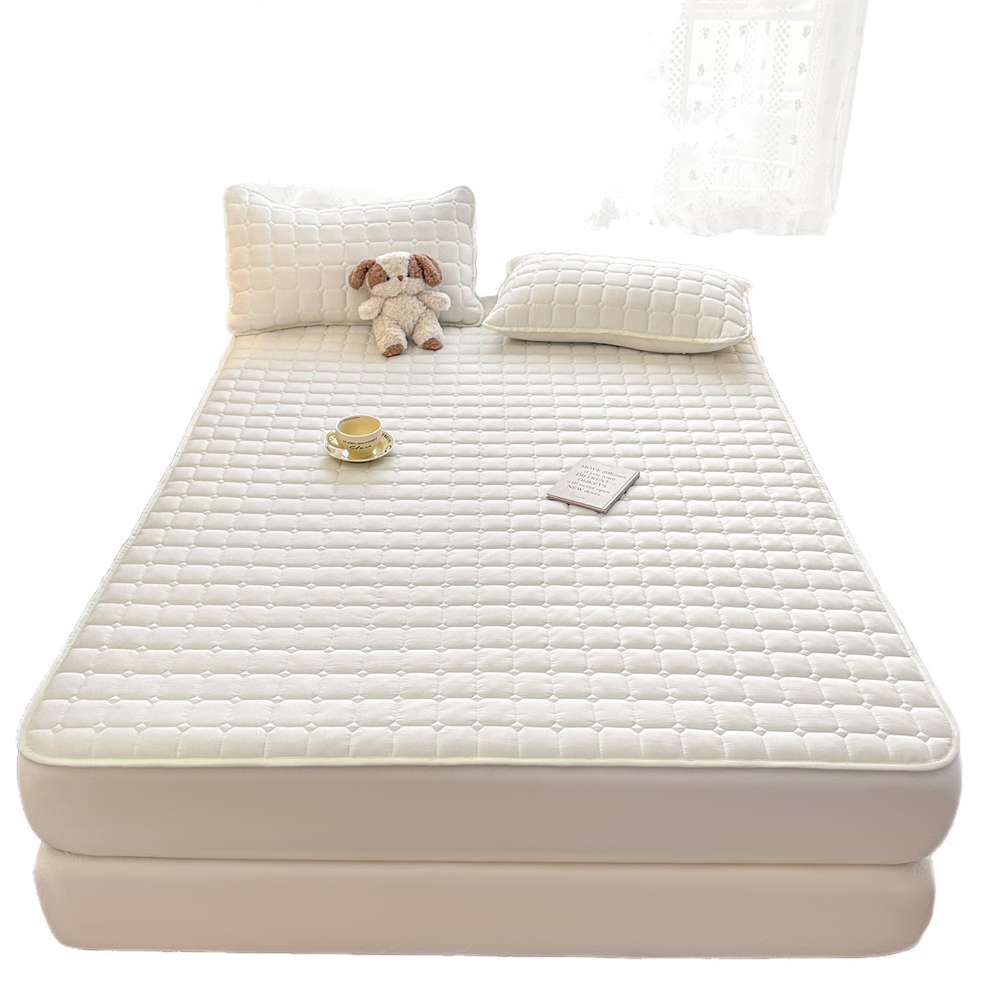 Cama de diafragma impermeable de clase madre y bebé colchón antibacteriano Simmons cubierta protectora de algodón lavable cama de algodón 3