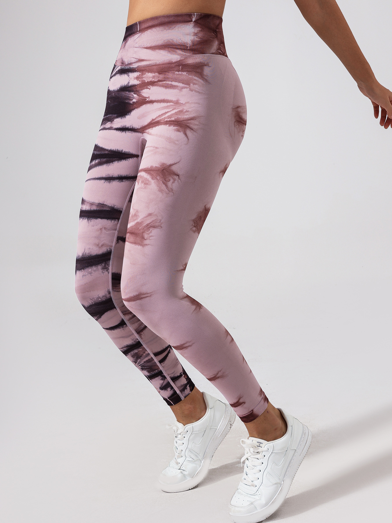 [Simplesity Tie Tie Tinting Pantalones Mujeres Honey Peach Hip Deportes Pantalones Long 300 Piezas] Moldeo de alta elasticidad