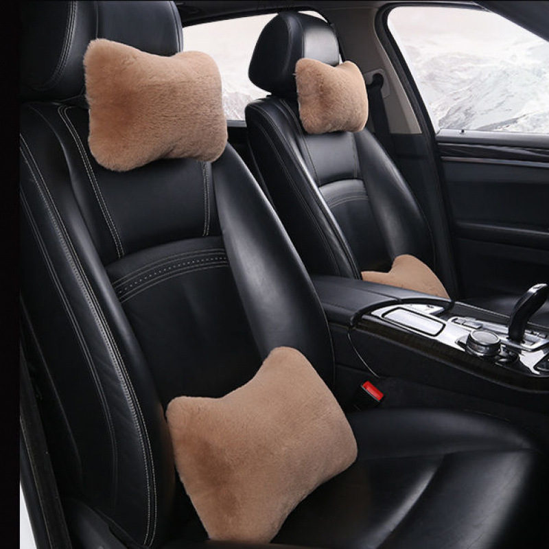 자동차 봉제 머리 베개 한 쌍의 자동차 목 베개 자동차 허리 베개 자동차 뼈 목 베개 자동차 용품