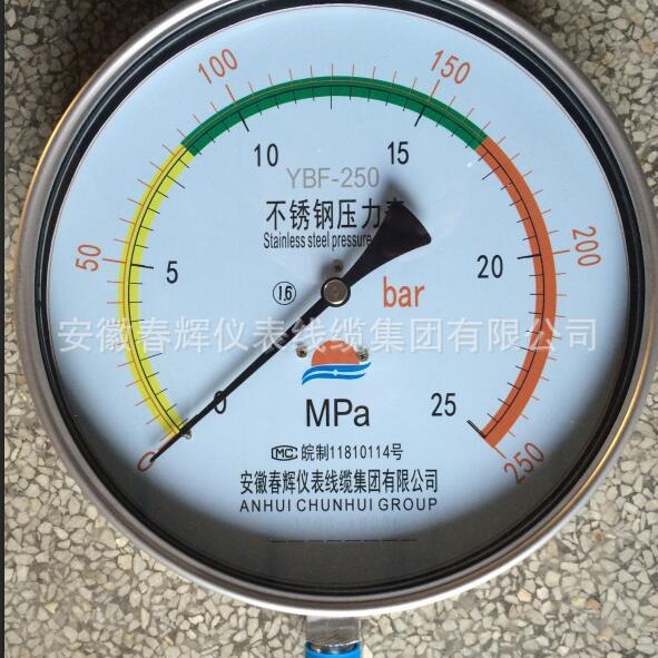 不锈钢压力表 YBF-250