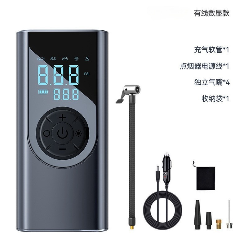 2025 車のエアポンプワイヤレスデジタルディスプレイデュアルスクリーンエアポンプタイヤポンプ電動ポンプカー用品