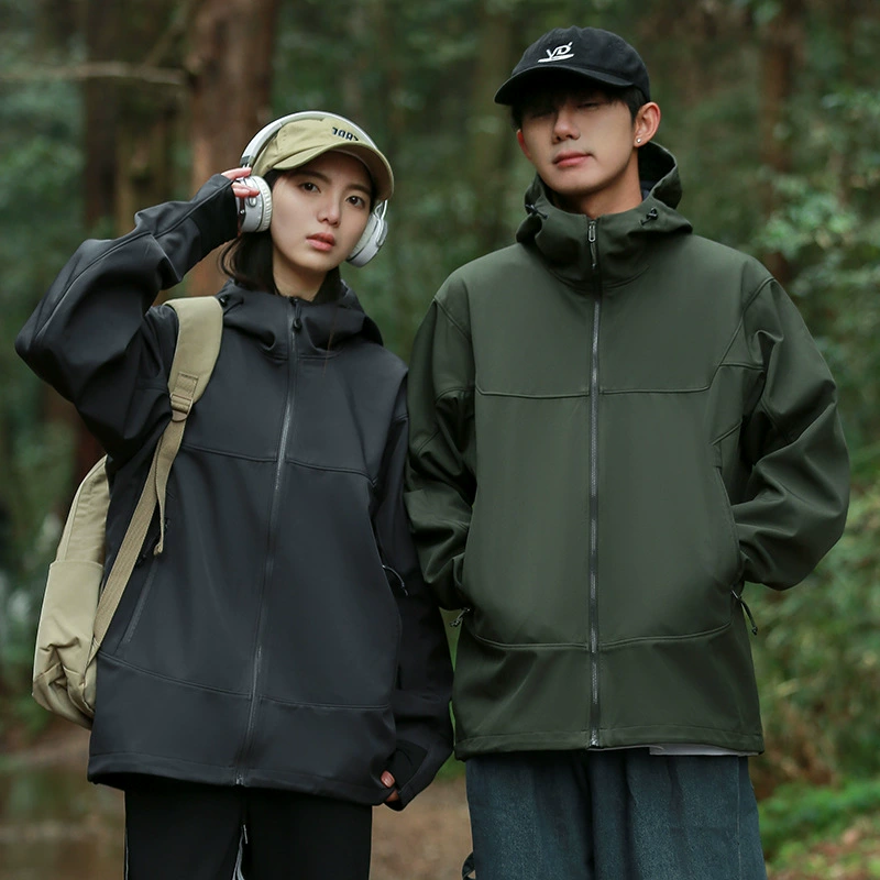 Осенне-зимняя парная уличная мягкая куртка из графена и флиса с тремя защитными кожухами, мужская и женская куртка, повседневная пригородная куртка 815