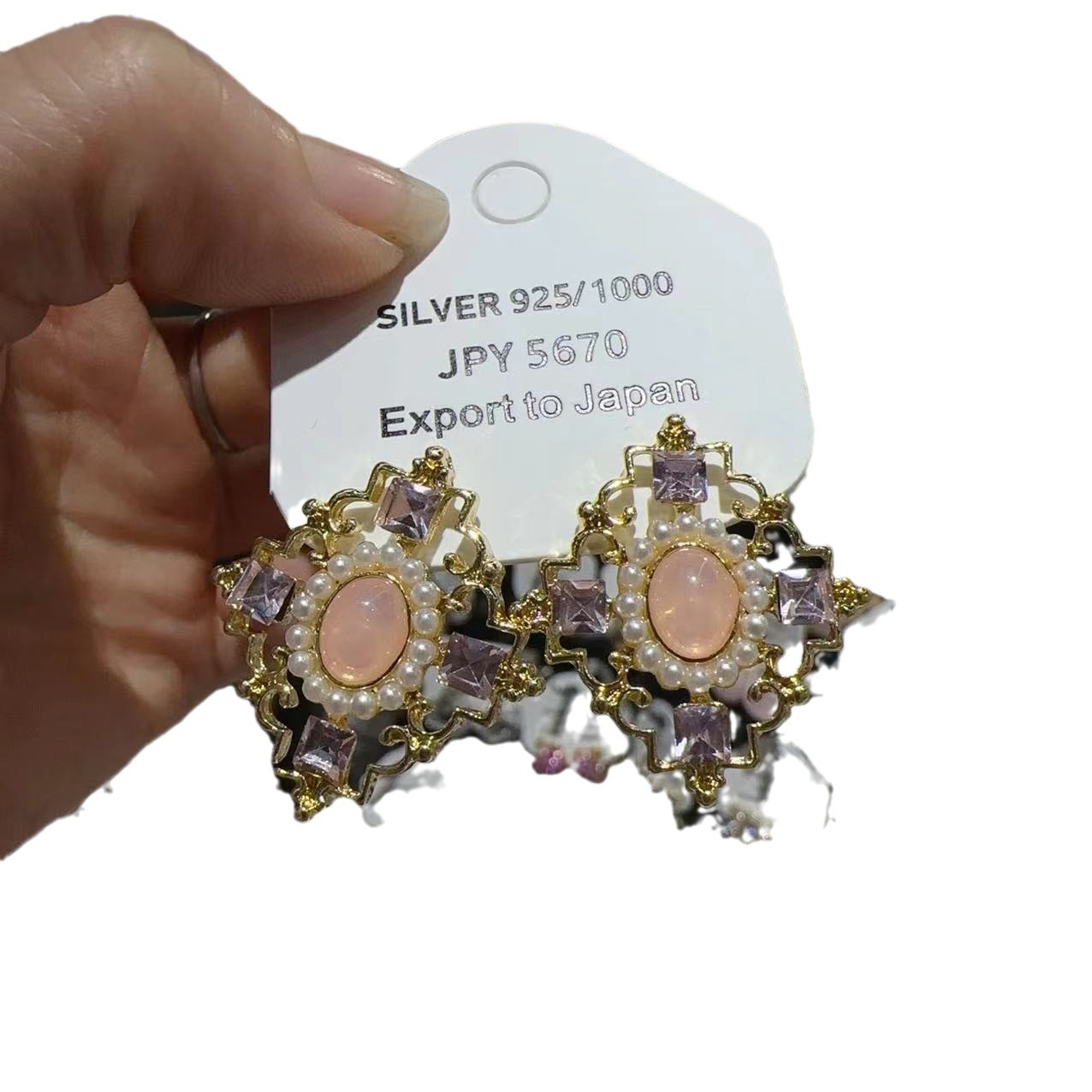 Vintage Court Style Earrings With Embedded Diamonds For Women_voghion.com