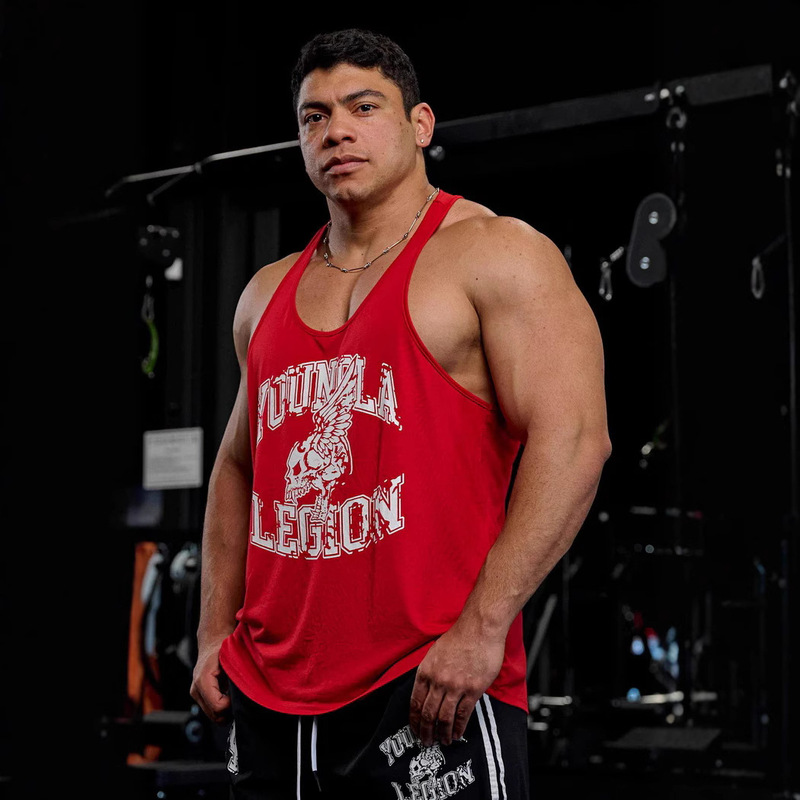 Youngla New American Muscle Fitness Racerback Vest Jogger Gym Sports Bodybuilding Training Vest
