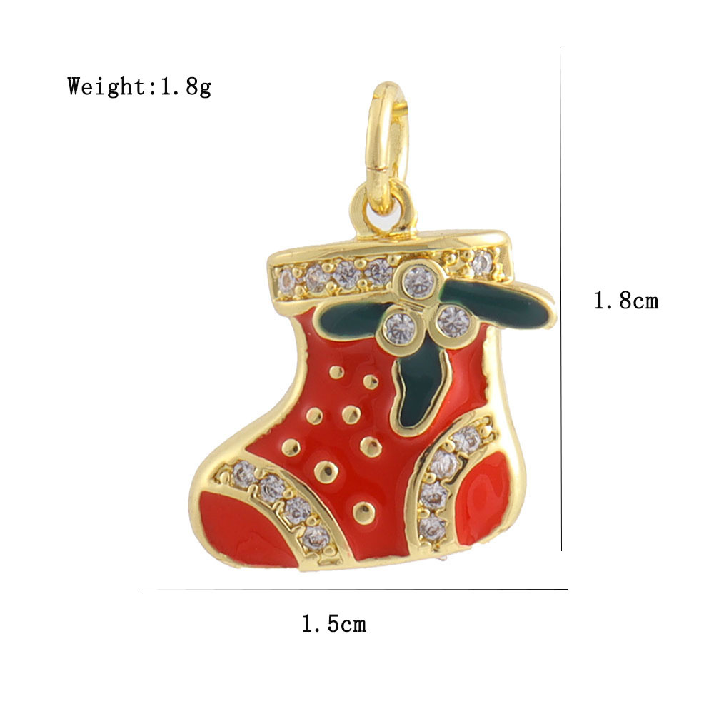 3g Weight Pendant Jewelry Making Type 15 * 22mm Jewelry Making Size Zircon Inlay Material DIY Jewelry Accessories Classification 1 Piece Quantity Copper Material Christmas Festival Christmas Tree, Bell, Snowflake Pattern Inlay Design IG Style Style 1 Piece 15 * 22mm Copper Zircon Christmas Tree Bell Snowflake Pendant 6