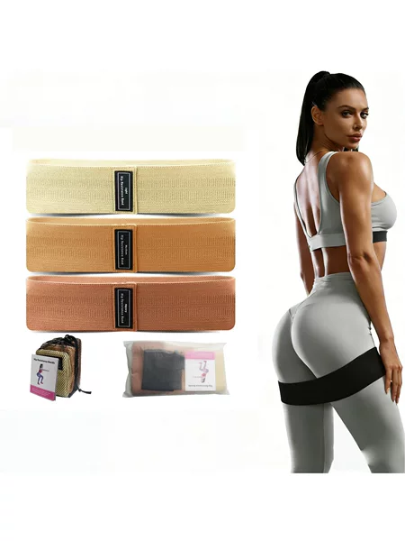 Honglan Professional Edition Powerful 3-Level Resistance Hip and Leg Shaping Exercise Elastic Band for Sculpting Peach Buttocks