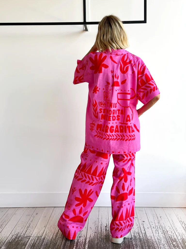 Regular Fit Fit Type Printing Pattern Holiday Beach Date Women's Vacation Printing Linen Polyester Printing Pant Co-ord Set Pants Sets