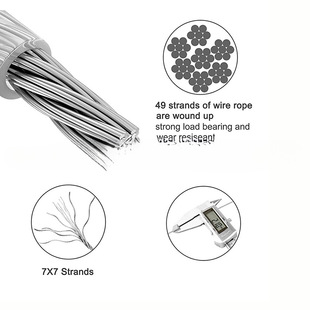 304 stainless steel coated wire rope suspension kit outdoor garden railing cable suit tightener top X20