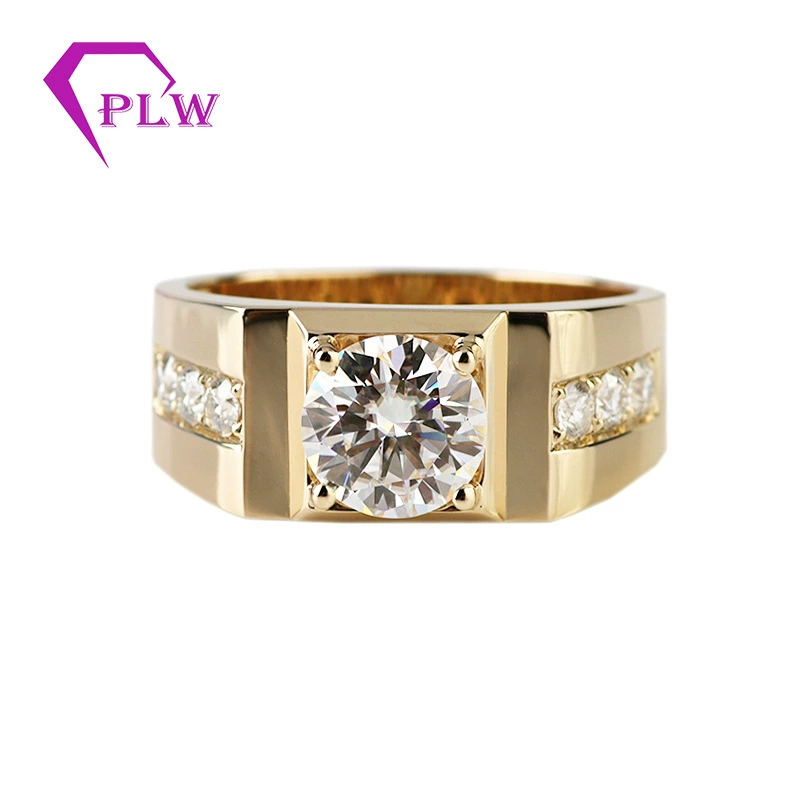 Европейская и американская мода властное мужское кольцо 18K золото Mosane Кольцо круглое кольцо с бриллиантом Mosane обручальное кольцо