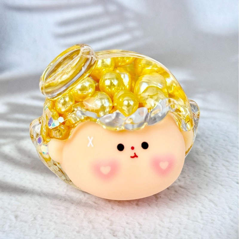 抖音爆款法师同款天使头盲盒入油流沙公仔手办桌面摆件装饰品批发|undefined