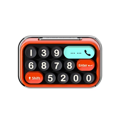 Nömrəli dayanma kartı – Moving Phone Plate - round-key-red