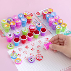 Children's Reward Small Stamps Teacher Use Cartoon Cute Expression Comments Encourage Praise Reward Kindergarten Stamp
