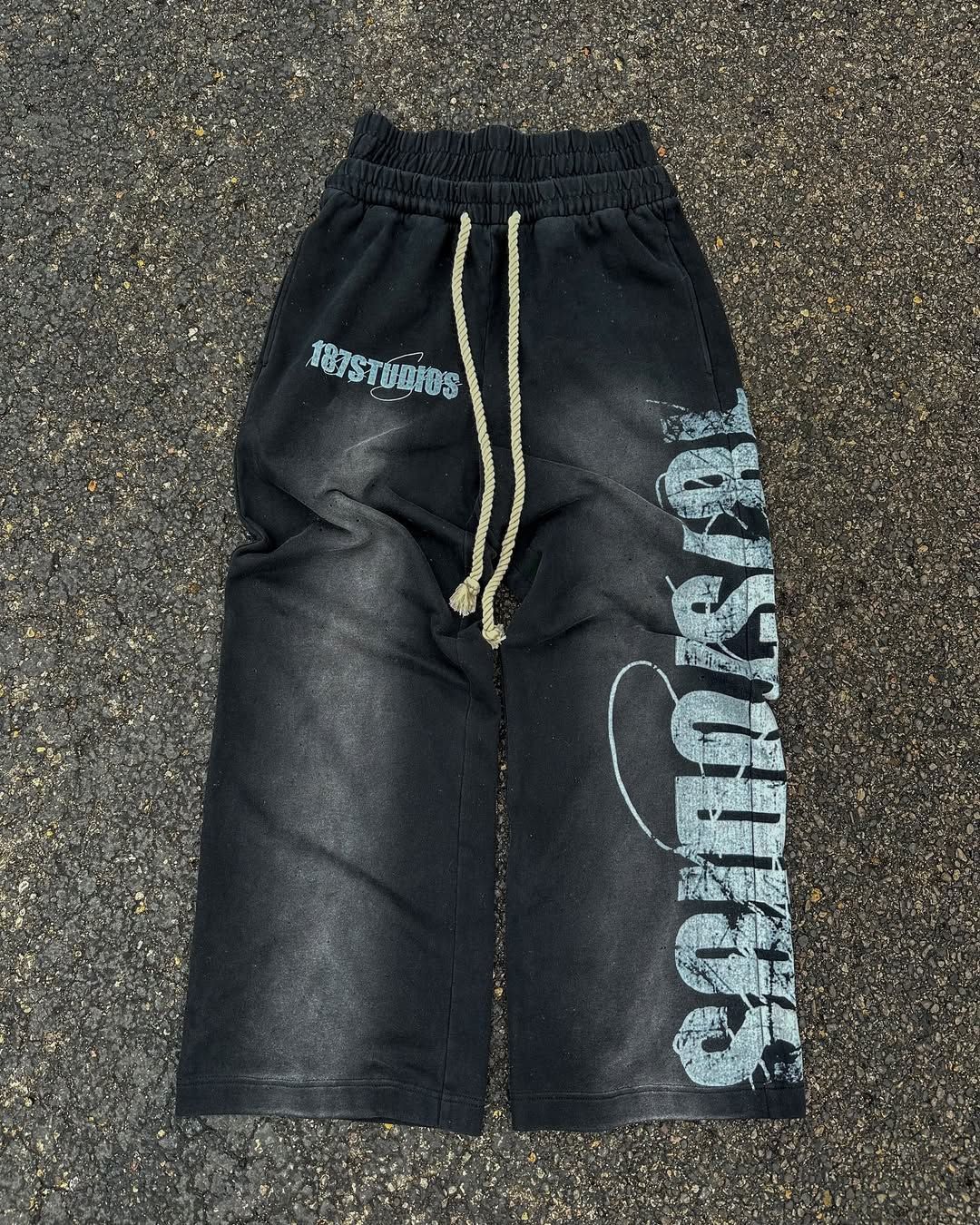 Europa y los Estados Unidos 2025 otoño y invierno Amazon corda impresión casual pantalones de callejera personalidad suelta moda hip-hop al por mayor