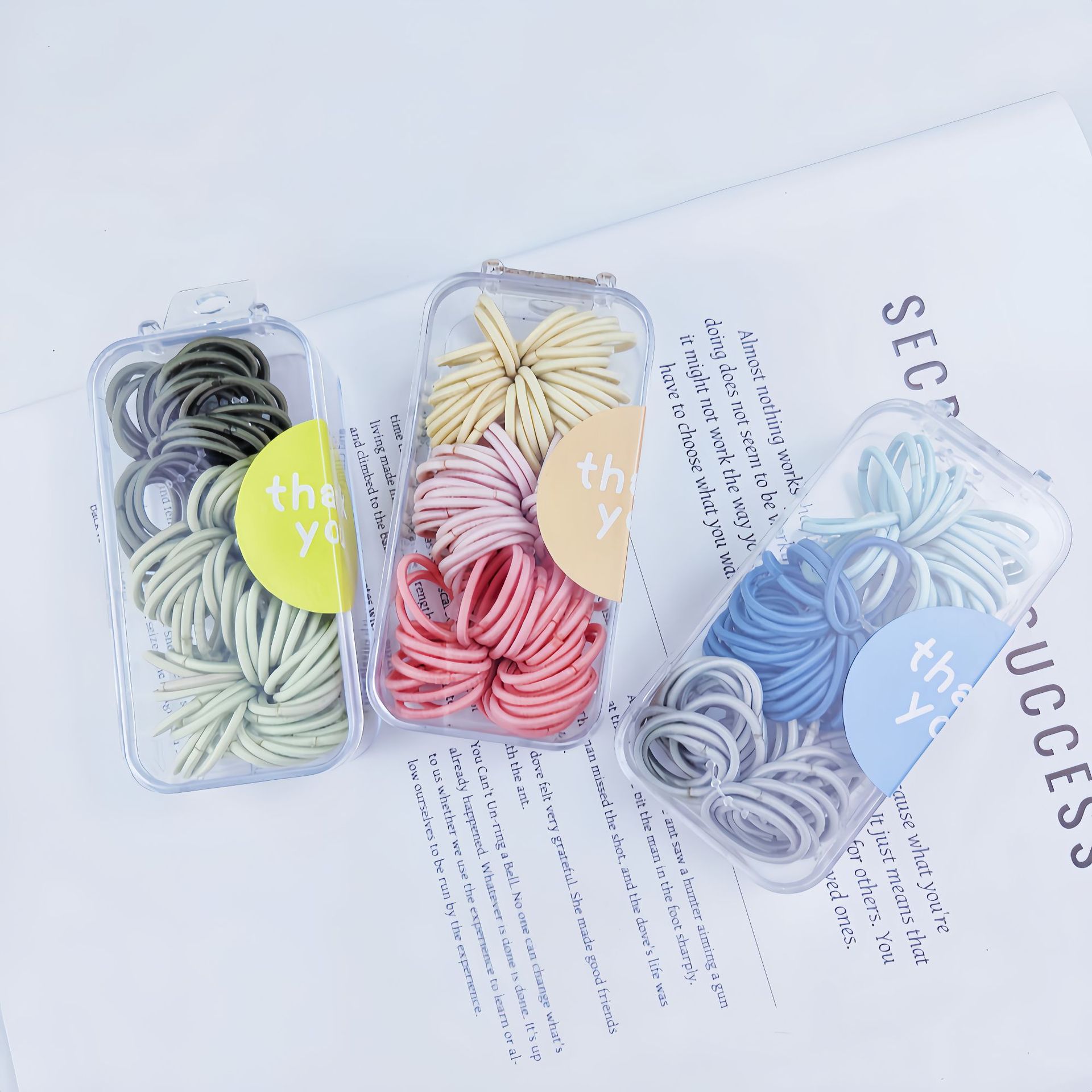 Color pulgar para niños anillo de cabello mini correa de goma niña bebé no lastimar cabello de jardín de infantes atado cabello de cabello