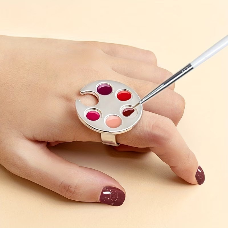 Nail Art Color Palette Ring Set, Polished and Drawing-Mixed Color Palette Nail Art Color Palette Ring Set, Polished and Drawing-Mixed Color Palette