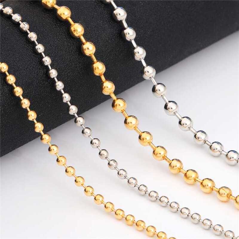 Iron Ball Chain, Wave Chain, Electroplated Color-Preserving Jewelry, Nail Art Decoration Chain, Luggage Chain, High-End Tag Chain Wholesale