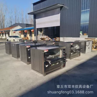 商用电烤箱燃气一层二盘大型烘焙箱摆摊220v大容量披萨炉平炉