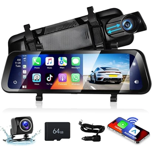 9.66 düym Carplay Android Auto Ekranı, Bluetooth FM Videoqeydedici, Quraşdırma Tələb Olunmur