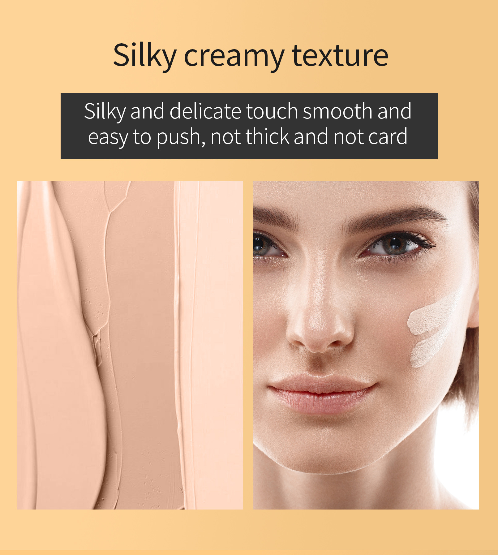 Hellokiss Concealer Foundation Moisturizes, adheres well and naturally brightens the wheat bronze color. Temperature-adjustable Foundation cross-border Item Picture