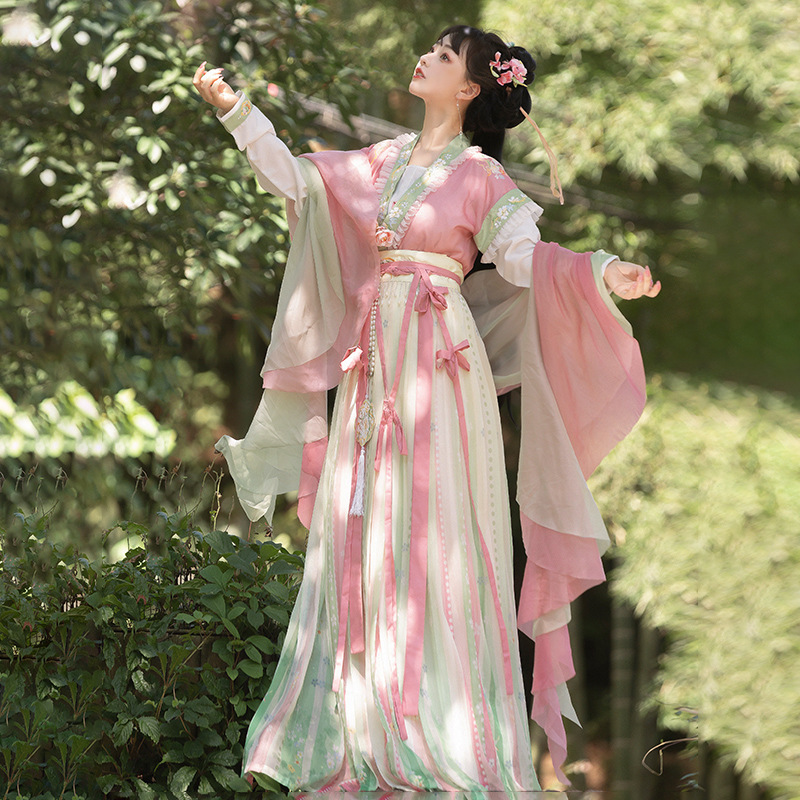 Han Yukui Original Hanfu [Water Dew Lily] Tang Yizi waist slim embroidery daily fresh Chinese autumn