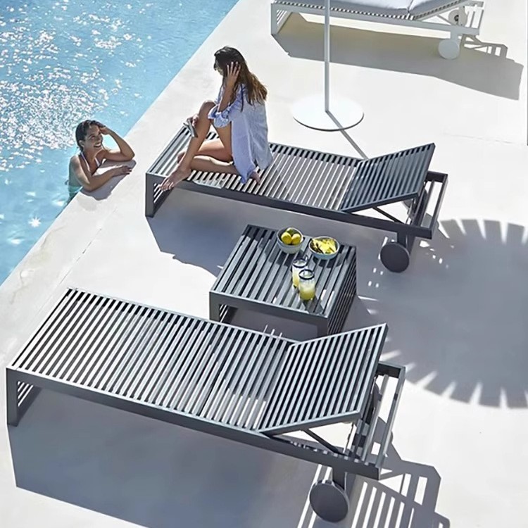 Sofá de ocio al aire libre Jardín patio sala de sol terraza villa hotel al aire libre sofá de aluminio impermeable