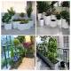 Outdoor stainless steel flower box flower stand combination municipal flower bed sales department outside commercial square iron flower groove fence