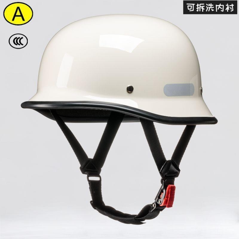 New national standard oversized retro motorcycle helmet, German-style steel helmet, soldier helmet, cruiser half helmet