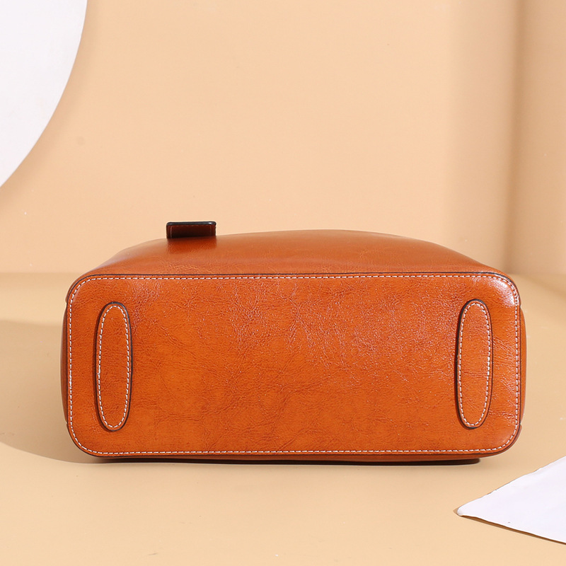 라이트 럭셔리 패션 대용량 가죽 여성 가방 고급 센스 카우가죽 토트 어깨 크로스 바디 핸드백 해외 무역 라이브