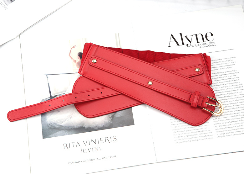 Pu Leather Material Solid Color Pattern Women'S Gender Elegant Solid Color Pu Leather Women's Leather Belts 1 Piece