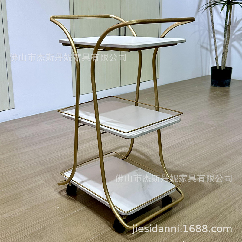 Estante de almacenamiento multicapa de piso de carro pequeño móvil para almacenar hardware de acabado y almacenamiento de paneles de mármol con ruedas