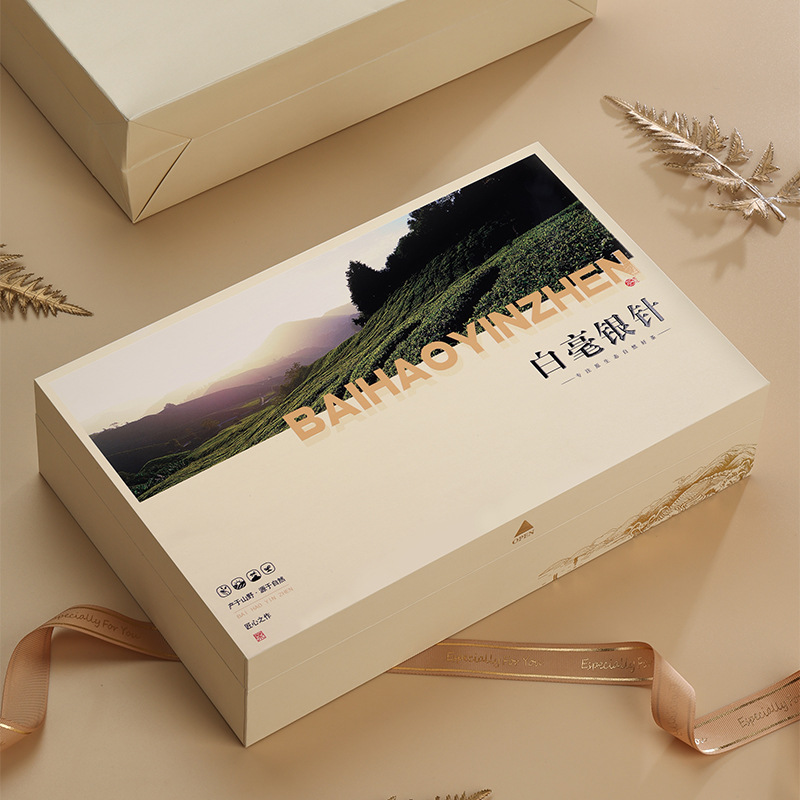 茶叶礼盒空盒摆泡装老白茶白毫银针包装盒空礼盒高档白牡丹茶盒子