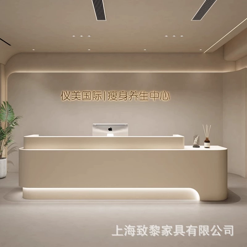 Простой современный лак кассовый стол перед салоном салона красоты компании стойка регистрации отеля учебного заведения стойка бара