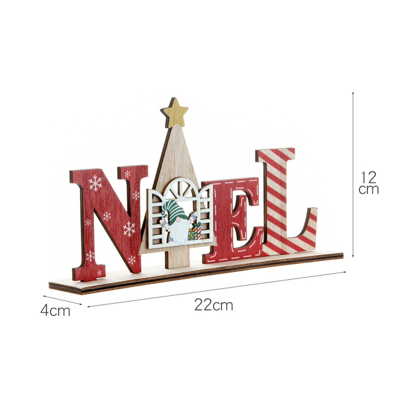 クロスボーダーの新しいクリスマスの装飾品の木製のアルファベットは祝日のデスクトップのフロントでクリスマスの木製の装飾品を飾っています。|undefined