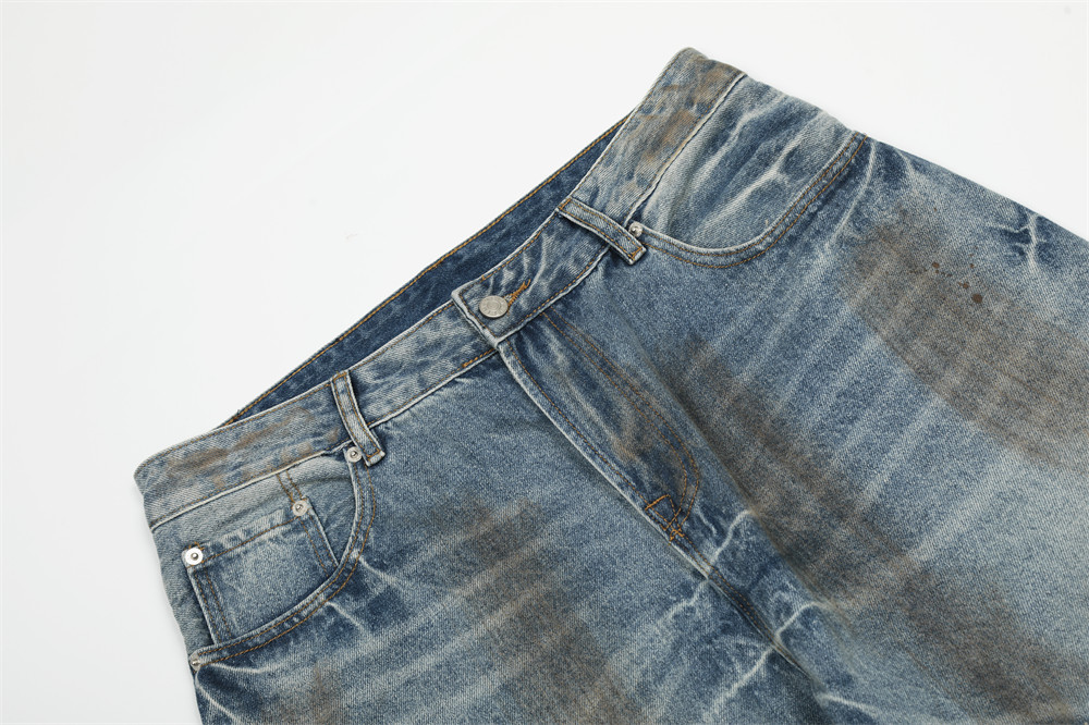 Muške traperice punk stil poderane širokog kroja_voghion.com